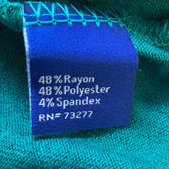 Apt. 9 Green Spotted Seriously Soft Elbow Sleeve Tee - Picture 4 of 4